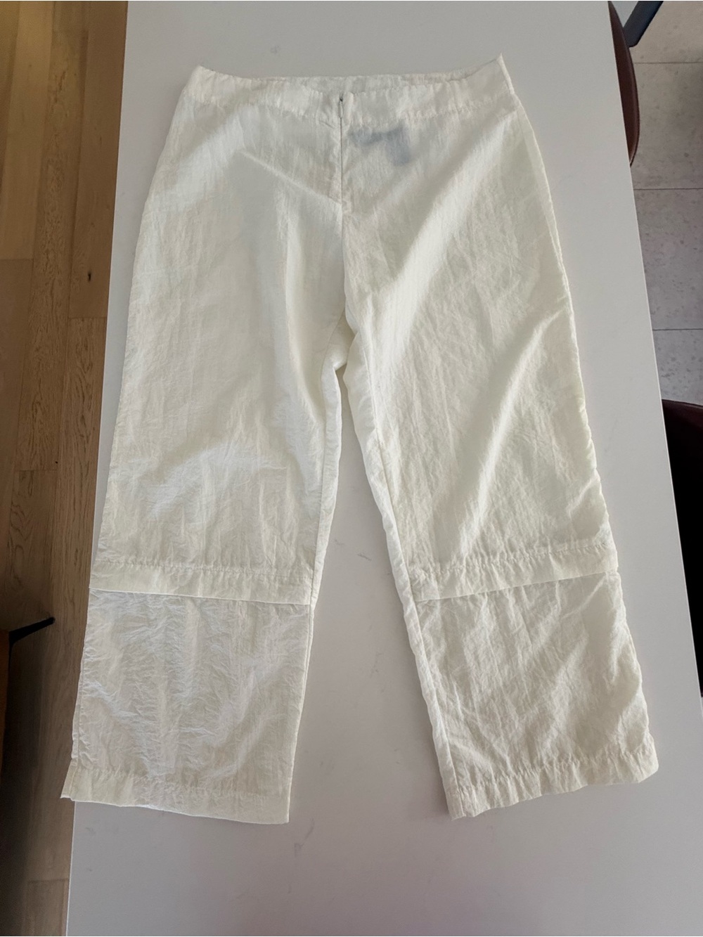 Vintage DKNY Cropped White Nylon Pants